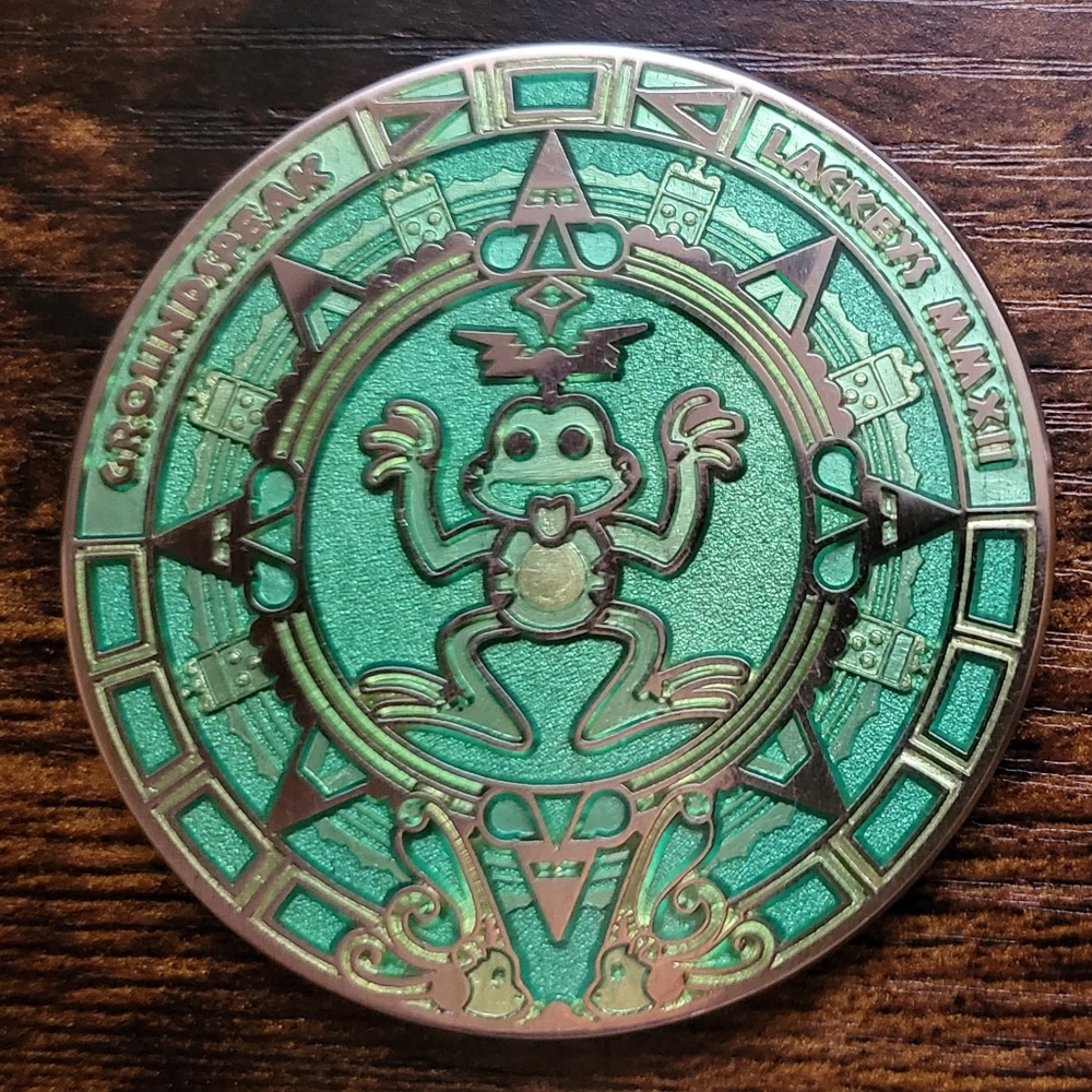 Signal and 67 Lackeys geocoin geocaching